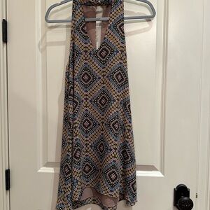 Olivaceous Multicolor Backless Mini Dress